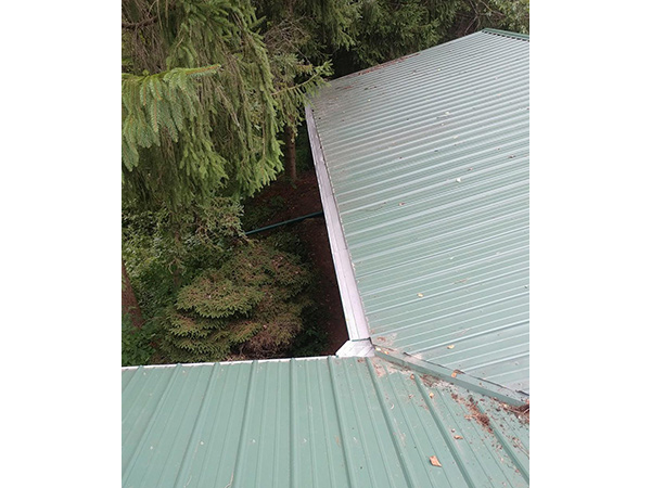 Gutter Guards Installed on Metal Roof - After