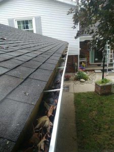 Leaves And Debris Sit In These Unprotected Gutters