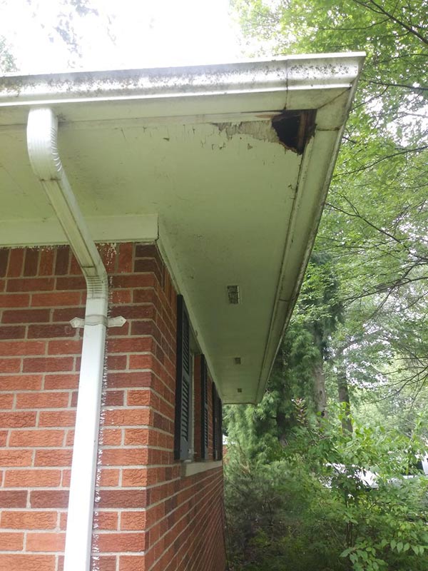 Home Seamless Gutter Replacement - Before