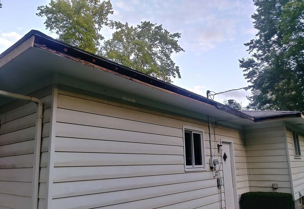 New Seamless Gutters Installed - Before